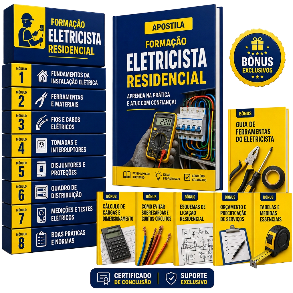 Kit do Curso Formação Eletricista Residencial